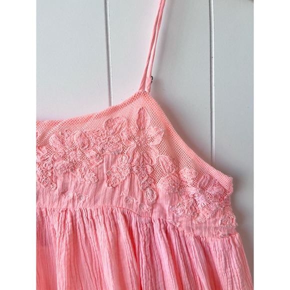 Free People maxi dress slip embroidered cotton - Picture 8 of 9